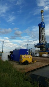 The CLS unit deployed at a drilling site in the Williston Basin